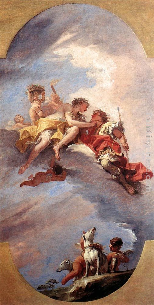 Venus and Adonis painting - Sebastiano Ricci Venus and Adonis art painting
